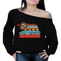 Newkward Styles California Tribal Print off ramena Duks kalifornijski džemper za žene Cali Pokloni Kalifornija Tribal Bear džemper Kalifornija džemperi za žene Cali Dukseri