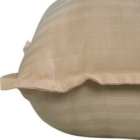 Veliki američki prodavnica jastuka Stripe bež -% Microfiber Ultra meka i zatvarača za zatvaranje omota
