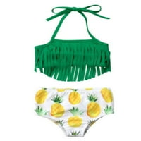 Ljeto novorođene dječje djevojke Tassel Bikini Top Shorts kupaći kostimi kupaći kostim kupaći kostim