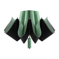 Yubatuo Automatski kišobran protiv UV-uVovljenog preklopnog kišobrana od vjetra sa reflektirajućim trakama, vojska zelena