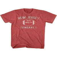 New Jersey Generalis američka fudbalska liga nevolje za odrasle majica Red Heather