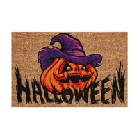 Sdjma trik ili tretirati jack-o-later duh Halloween Dekorativni vrač, sezonski matični prostirke s niskim