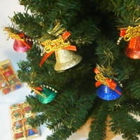 Kiskick blistavi božićni drveni ukrasi - set visećim površinskim površinama DIY ručno rađenih zanata ukras miješana boja božićna stablo zvono za zabavu