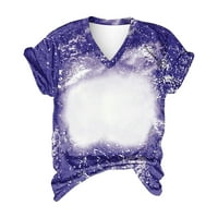 Plus veličine vrhova za žene modne gradijentne majice Tie-dye V izrez casure pulover bluze