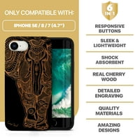 Drvena futrola za iPhone-se meko TPU silikonske poklopce Slim Fit Shootofofofofofofofofofofofofofofofofofta zaštitni poklopac telefona za djevojke dječaci Muškarci i žene podržavaju bežičnu punjenje indijski elegantni dizajn