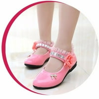 yinguo dječja djevojka modna princeza cvjeta za cvijet rhinestone ples smalna sandala cipele ružičasta 28