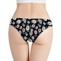 Ženske gaćice seksi niskoprekidni podnesci svilenkaste ispis cvjetne gaćice Bešimne prozračne upletene čvrste udobne hlače