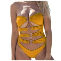 Binmer Women Ljetni kupaći kostimi jednodijelni kupaći kostimi Europska i američka seksi solidna boja