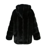 Zimske jakne za žene za žene čišćenje ženske dame toplo umjetni plištački plišani jaknu zimske jakne gornje odjeće