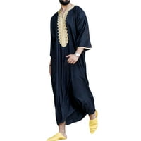Muški muslimanski dugi rukav Saudijski arapski Thobe Arab Arab Robe Maxi Kaftan Robe