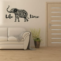 Životni vijek Lijepa slonova Silueta Dizajn životinja Slatki slon quote Elephant Design Vinil zidni