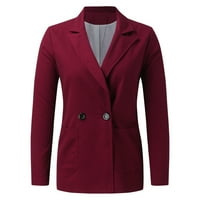 Ženski blistavi jakne za jakne u uredu draped front kardigan jakna Radno odijelo ženski povremeni džep