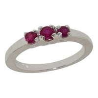 Britanci napravili tradicionalni 9K bijeli zlatni prsten sa prirodnim rubinskim ženskim osnivanjem prstena