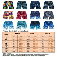 GLONME muške kratke hlače za kratke kratke hlače Elastična struka Drćavanje Workout Havajski mini pantalone Ležerne prilike cvjetno pristizanje Beachwear Tamno plavi XL