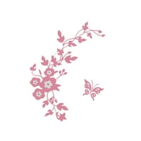 MIDEWHIK Flower WC sjedala zidna naljepnica naljepnice za ukrašavanje kupaonice Decor Butterfly Pink