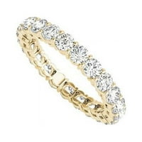1.50ct 14k žuto zlato puni krug dijamantski vječni prsten, veličina 6
