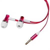 Premium zvuk Crveni uši za slušalice bez slušalica sa dvostrukim metalnim slušalicama u uhu ožičene [] NZZ za LG Spree, Stylo Plus V Plus, Tribute HD, Volt 2, Napunite napajanje