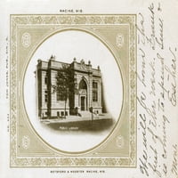 Javna biblioteka, Racine, Wisconsin, SAD Poster Print Mary Evans Grenville Collins Postcard Collection