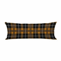 Narandžasti crni tartan sa bijelim prugama dugačak jastuk za tijelo jastuk za jastuk jastuk veličine