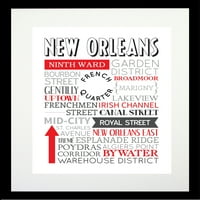 New Orleans dizajnom od strane Tenisha matteted tipografije tekstualne umjetnosti