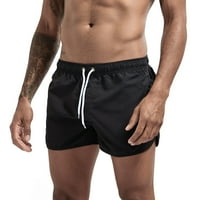 Muški kratke hlače muške proljeće i ljetno spajanje pantalone za plivanje i kratke hlače za surfanje na plaži crne boje