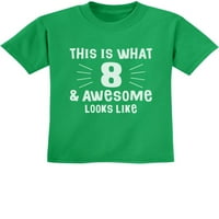 Awesome 8. rođendanski poklon - Unise Youth Majica - Jedinstveni grafički majica za dječake i djevojke - slavite sa stilom - savršen poklon za svoju 8-godišnju - zabavnu odjeću za rođendansku zabavu