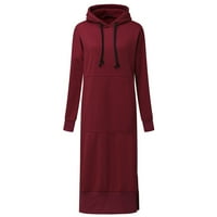 HABERDICY Y2K Hoodie Women Winter Topla kapuljača sa kapuljačom Torggy Pulover Prevelika dukserica Duga