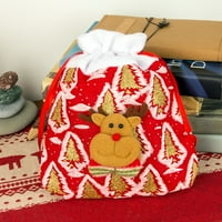 Handeo Elk uzorak za božićnu torbu pamuk pamuk Santa Claus Snjegović uzorak Xmas poklon torba festivala dobavljača
