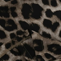 Cleance YoHome Ženske vrhove Žene proljeće Jesenski vrhovi modni trend jakne Leopard Print Obriši tanke jakne Khaki S