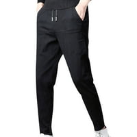 Amidoa muškarci Ležerne prilike o elastičnosti Tether Zatvaranje Jeans Pocket Radne odjeće Casual Hlače