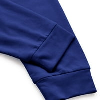 Ženske obrezirane dukseve dukserice dugih rukava dugih rukava dame ženske dukseve za žene Trendy Solid Color duksevi pulover majice Zimska odjeća Plava l