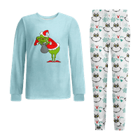 Stripes plus veličina Božićne pidžame Organski pamučni pamučni setovi za spavanje Početna Xmas Pijamas setovi veličine 110-170 xxs-8xl