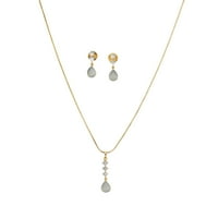 LovenSpire CZ Classic Privjesak set sa zlatnim nakitom, tradicionalnim nakitom, mat zlatnim ogrlicama,