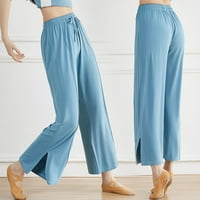 Lindreshi teretni pantalone za žene sa džepovima Ženske hlače sa visokim strukom Široke pantalone sa visokim strukom Vježbajte Modertne casual pantalone Yoga Gym Hlače