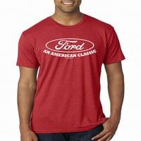 Divlji Bobby, Ford motori Američki klasični, automobili i kamioni, muškarci Premium Tri Blend Tee, vintage crvena, velika