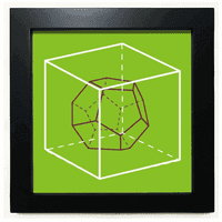 Combinatorial Cube Matematički geometrijski prostor Crni kvadratni okvir Slika zidna stolna