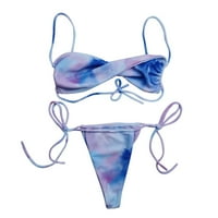 CAICJ kupaći kostimi Žene Trčevi temmy Kontrola ženskog cvjetnog ispisa Knot podesivi bikini setovi