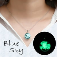 Priroda Plavo nebo Bijelo oblačno oblačno smola prozirna ženska ogrlica nakit poklon