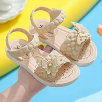 Odeerbi Toddler Kids Girls Princess Sandale Mekane jedino otporne na prewalker cipele Ljetne leptirske sandale Male srednje i velike dječje cipele Bež