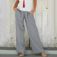 Akiihool Women Hlače Dressy Casual ženske hlače Elastične visoke struk labave noge joga hlače Tuničke