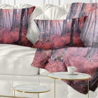 Art DemandArt 'misteriozni bajkovito crveni drveni pejzažni piksni izbaci jastuk u. In. Mali