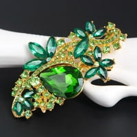 Bridal Rose Brooch Pin sa zelenim vjenčanim buketom