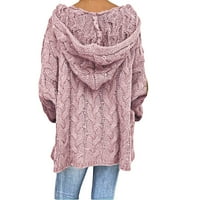 Outfmvch džemperi za žene modne labave velike veličine čvrste boje kapuljaču dugih rukava ženske vrhove