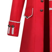 Muški zimski topli vintage jaknu za rezanje kaputa za obnovu na otvorenom kaput crveni xl