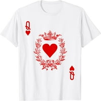 Kraljica srca Vintage Crown Carving kartica Majica Bijela 2x-velika