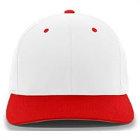 Pacific Headwear Twill FlexFit kapa 430c bijeli crveni l xl
