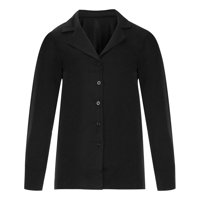 Slanji snimci s dugim rukavima, čvrstim grudima Cardigan bluze ženske ljetne vrhove crne veličine s