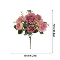 MIYUADKAI Umjetno cvijeće Umjetni božurski cvijeće Buketi za vjenčanje ruže cvjetni ružini cvijet svilena