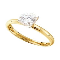14k žuti zlatni dijamantski selijsko bridalni vjenčani prsten za vjenčanje CTTW