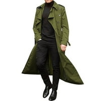 Giligiliso Muška vještačka vunena jakna zimska moda Ealing Solid Color Topli rever kaput Poslovni kaput